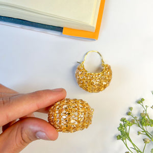 By La Lueur | Chandrika Earrings - Champagne