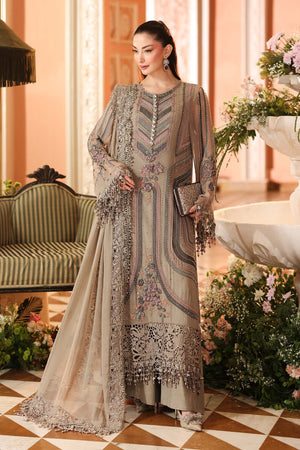 Maria B Chiffons Antique Grey heavy formal 3 piece stitched suit AZ-MBCH-D-01