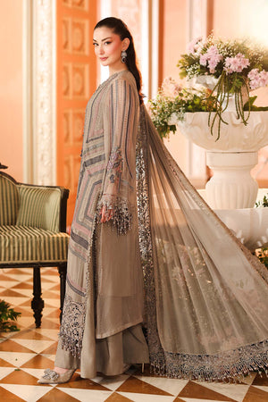 Maria B Chiffons Antique Grey heavy formal 3 piece stitched suit AZ-MBCH-D-01