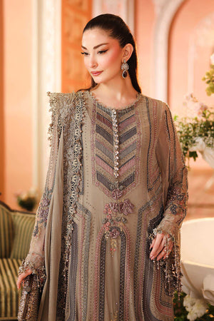 Maria B Chiffons Antique Grey heavy formal 3 piece stitched suit AZ-MBCH-D-01