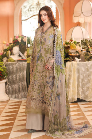 Maria B Chiffons Warm Beige heavy formal 3 piece stitched suit AZ-MBCH-D-03