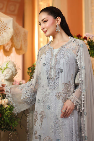 Maria B Chiffons Powder Blue heavy formal 3 piece stitched suit AZ-MBCH-D-06