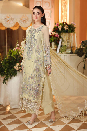 Maria B Chiffons Pastel Sunshine heavy formal 3 piece stitched suit AZ-MBCH-D-08