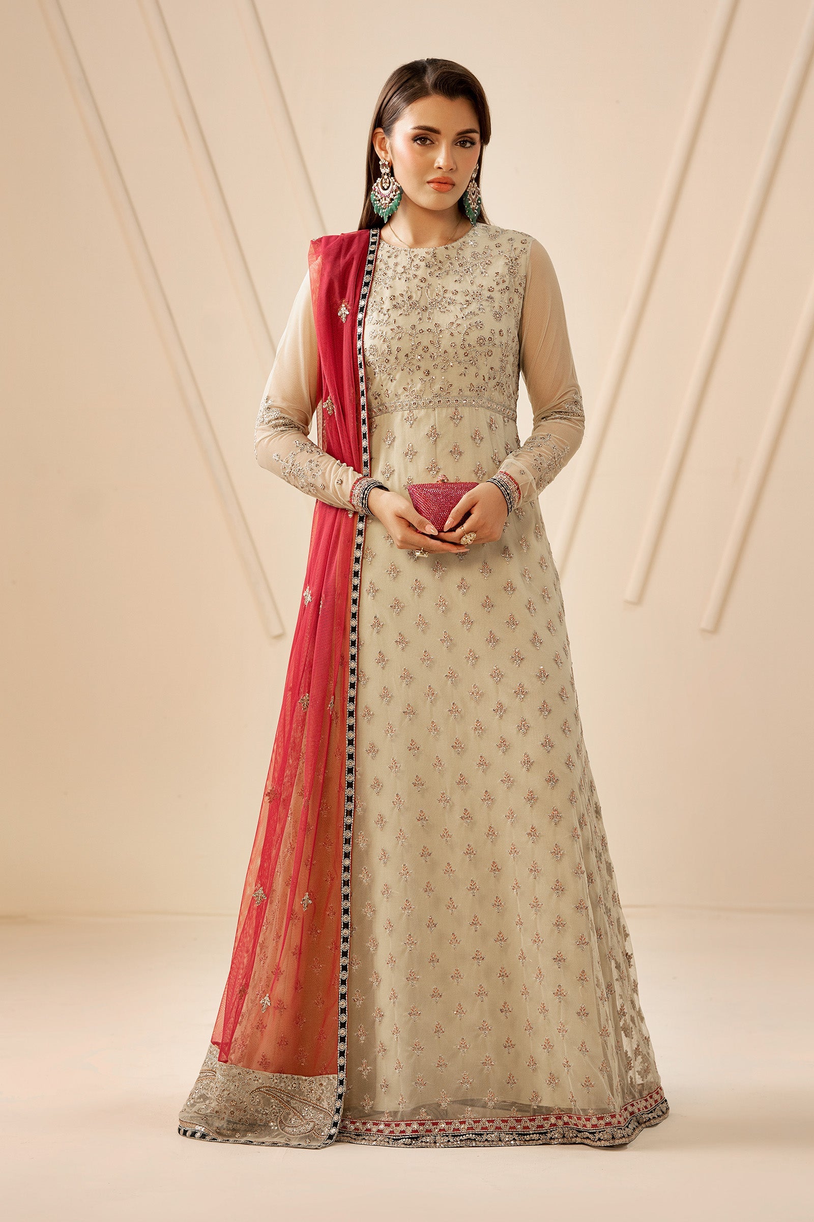 Zarif | AZ-ZRF-04-SANDALI | Riwayat Luxury Chiffon Suit