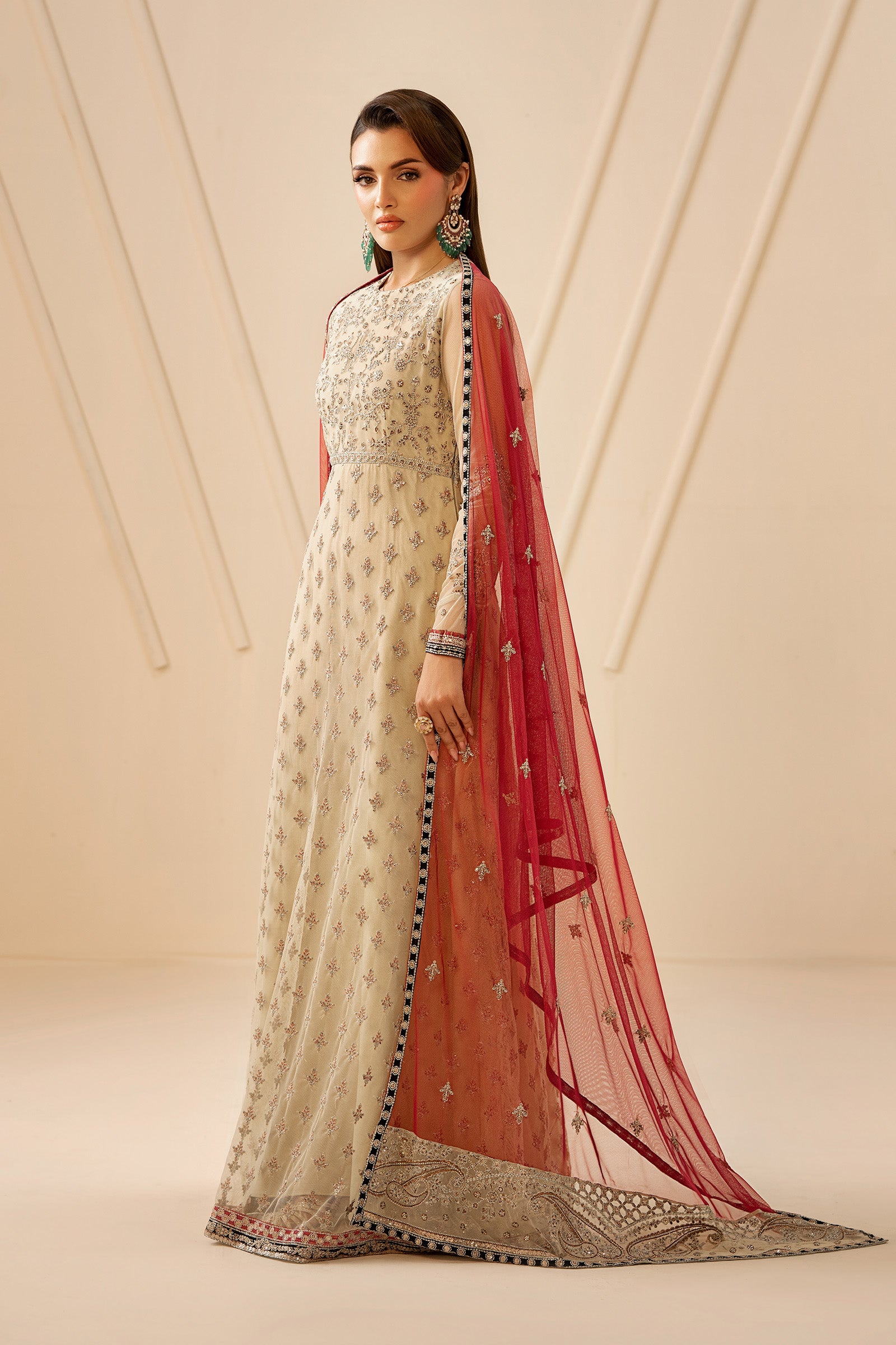 Zarif | AZ-ZRF-04-SANDALI | Riwayat Luxury Chiffon Suit