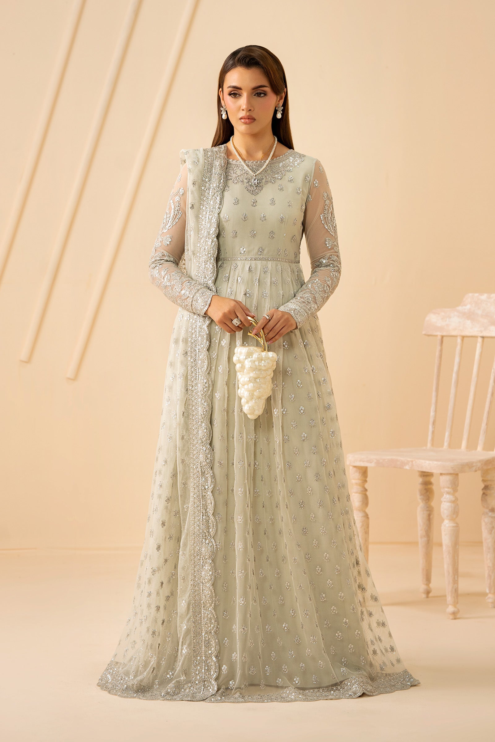 Zarif | AZ-ZRF-01-ATASH | Riwayat Luxury Chiffon Suit