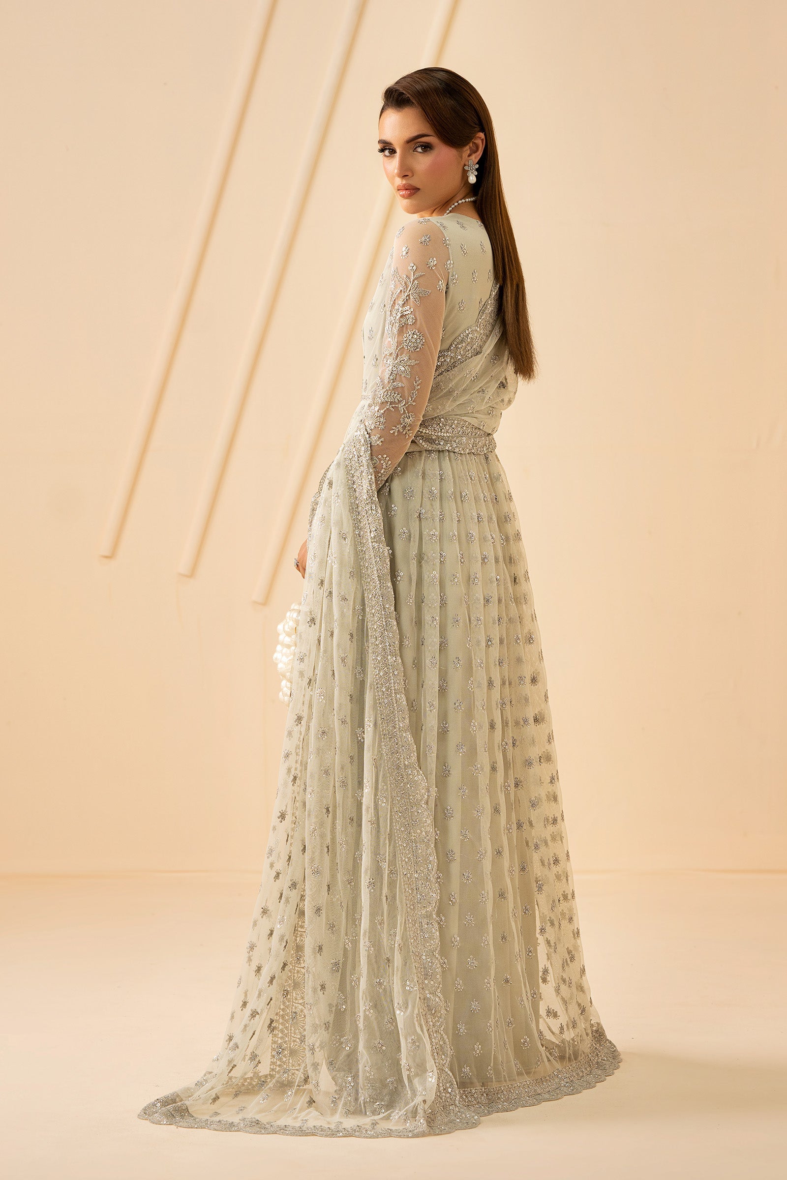 Zarif | AZ-ZRF-01-ATASH | Riwayat Luxury Chiffon Suit