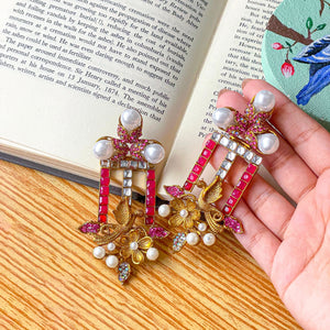 By La Lueur | ER-113 | Ayla Earrings - Fuchsia