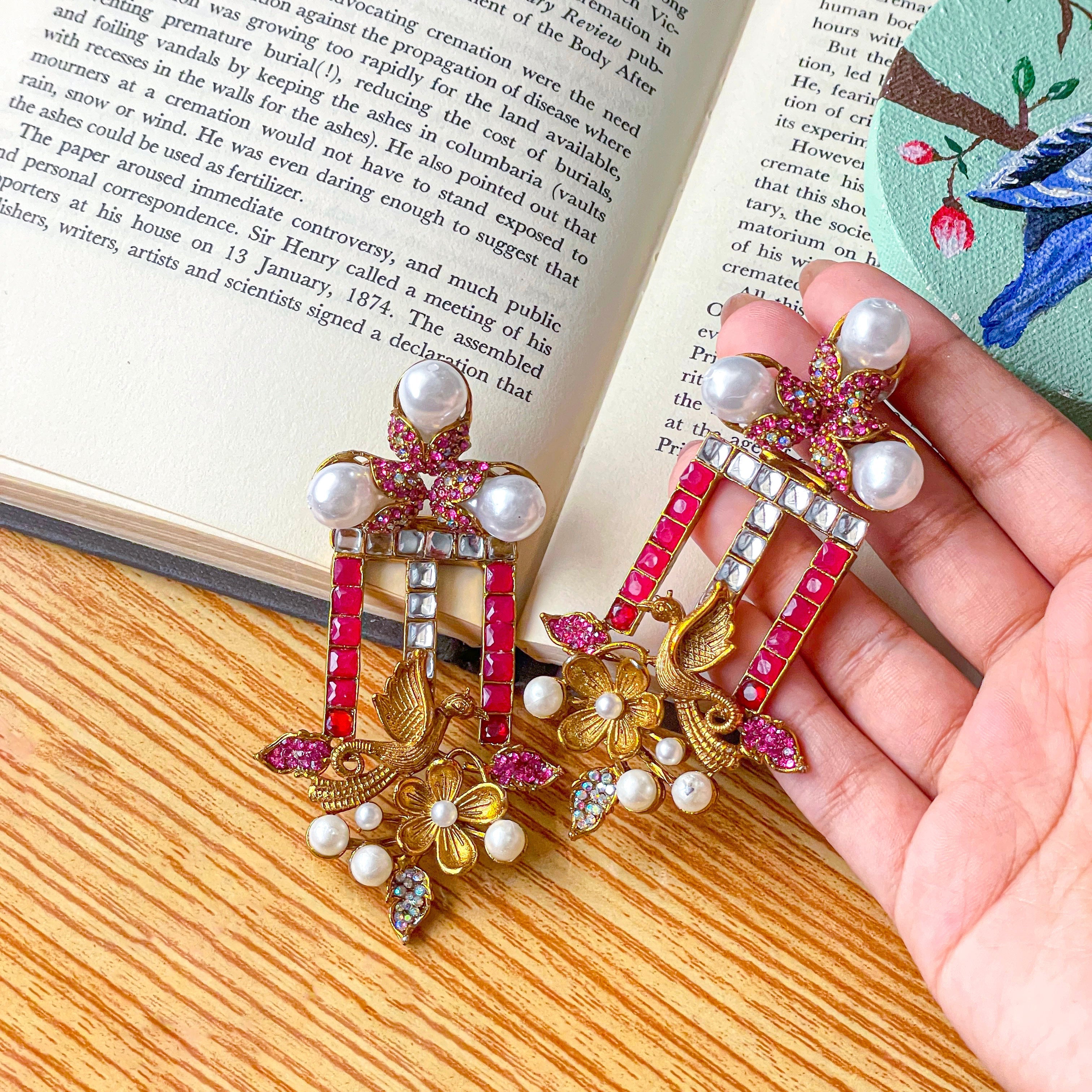 By La Lueur | ER-113 | Ayla Earrings - Fuchsia