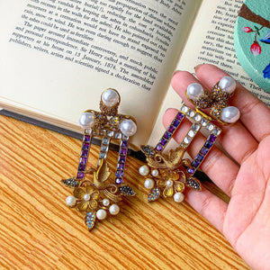 By La Lueur | ER-113 | Ayla Earrings - Plum Purple