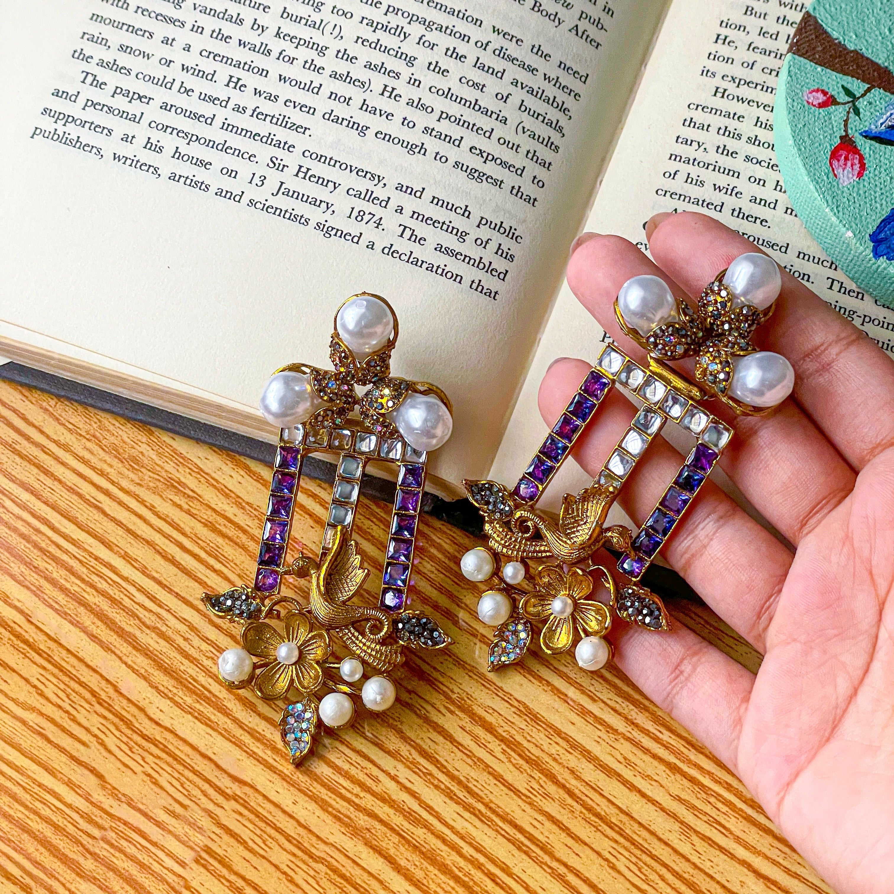 By La Lueur | ER-113 | Ayla Earrings - Plum Purple