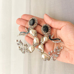 Koh-e-Kahf Earrings - Onyx Frost