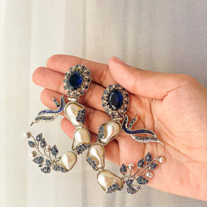 Koh-e-Kahf Earrings - Midnight Frost