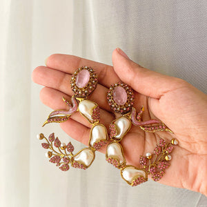 Koh-e-Kahf Earrings - Blush Gold