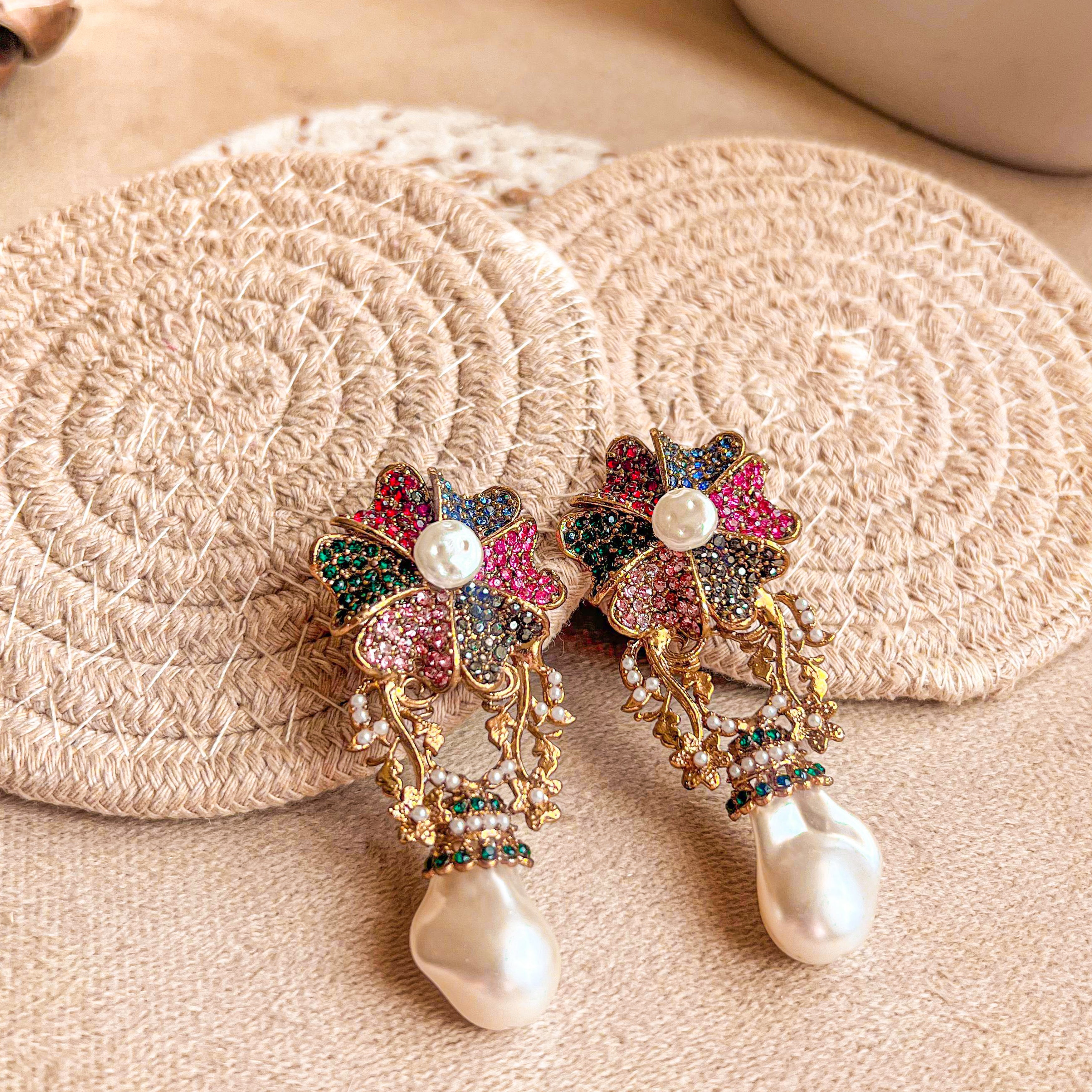 By La Lueur | ER-91 | Arq-e-Gul Earrings