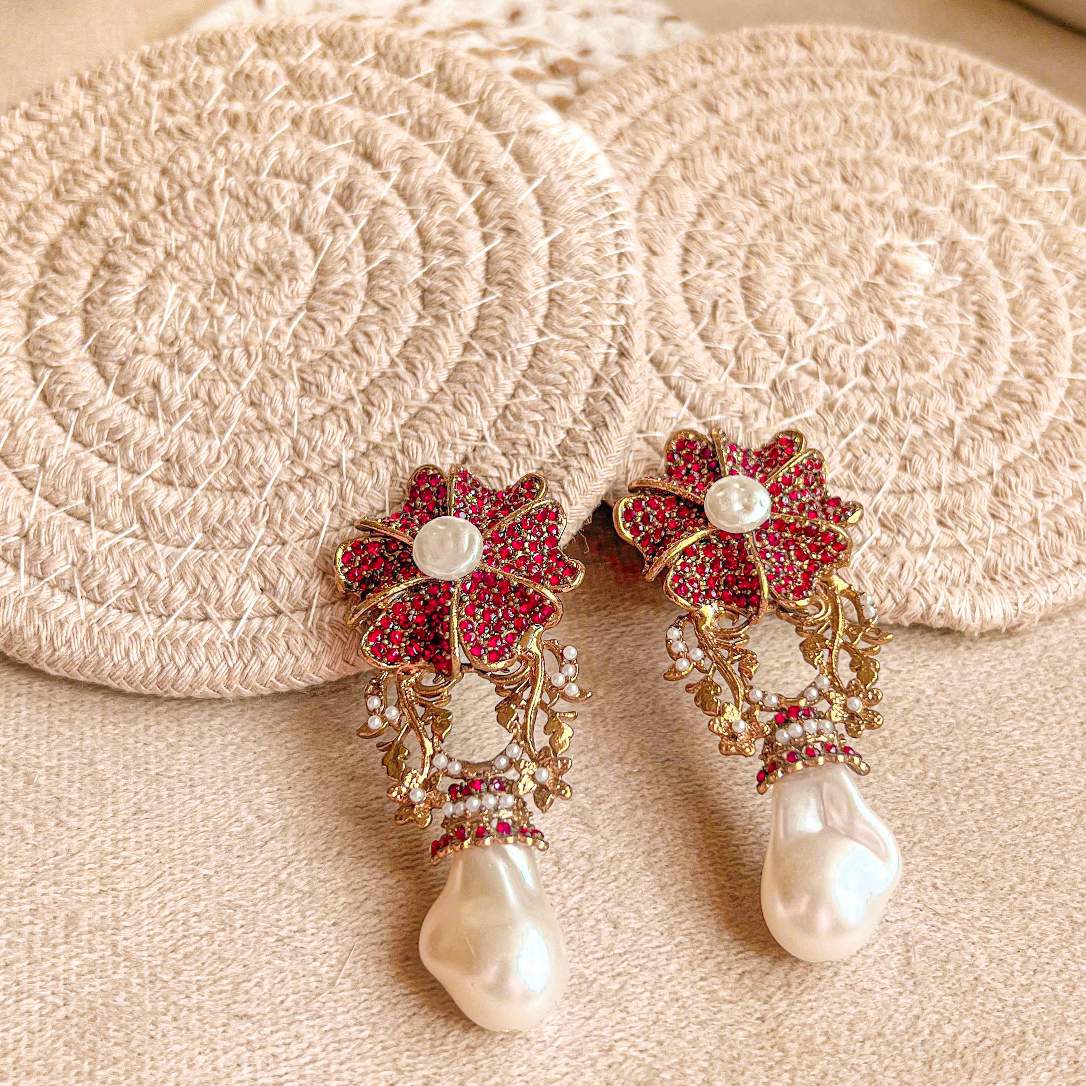 By La Lueur | ER-91 | Arq-e-Gul Earrings