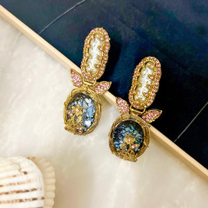 Gul-e-Rang Earrings - Rose