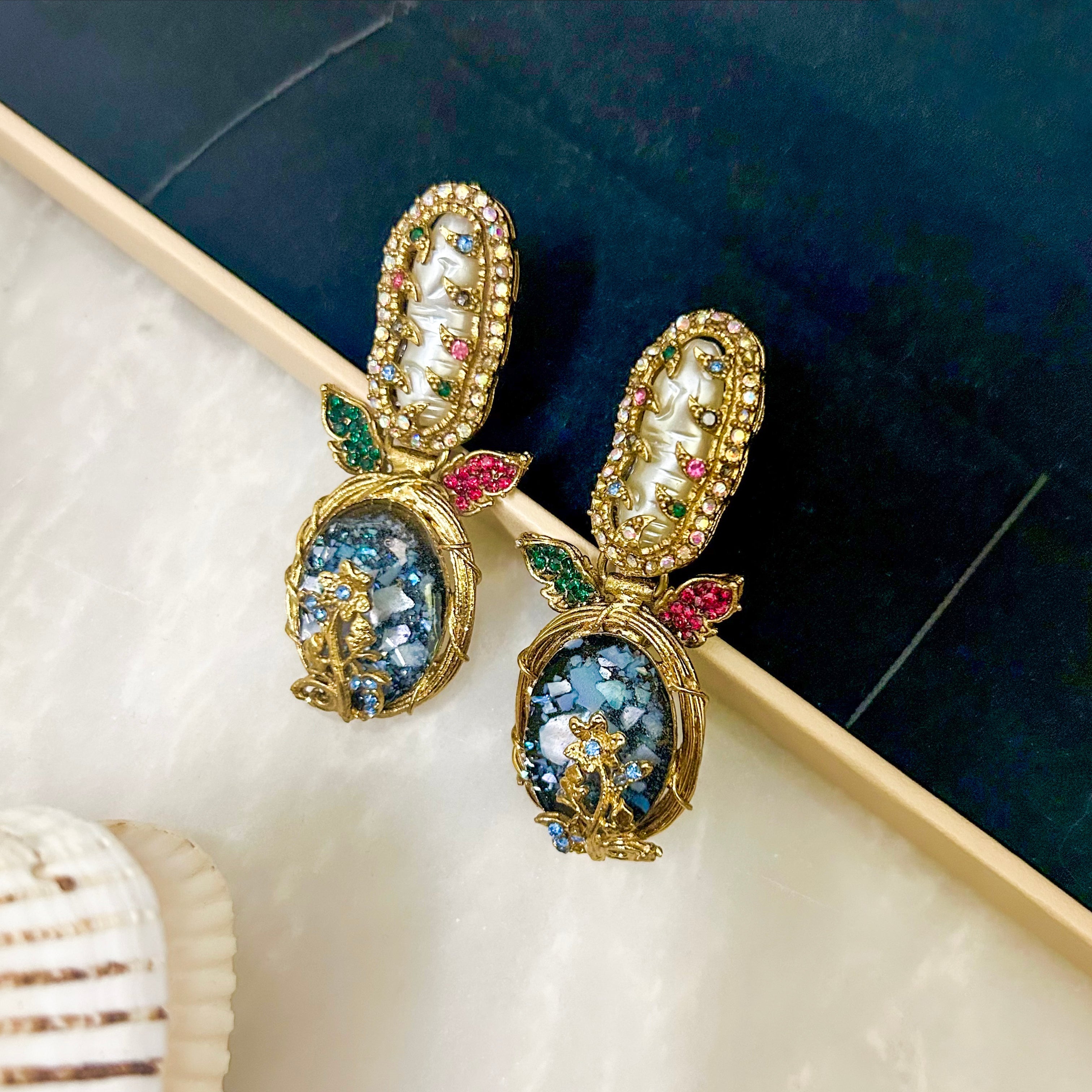 Gul-e-Rang Earrings - Multi