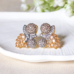 By La Lueur | ER-117 | Gulwara Earrings - Champagne