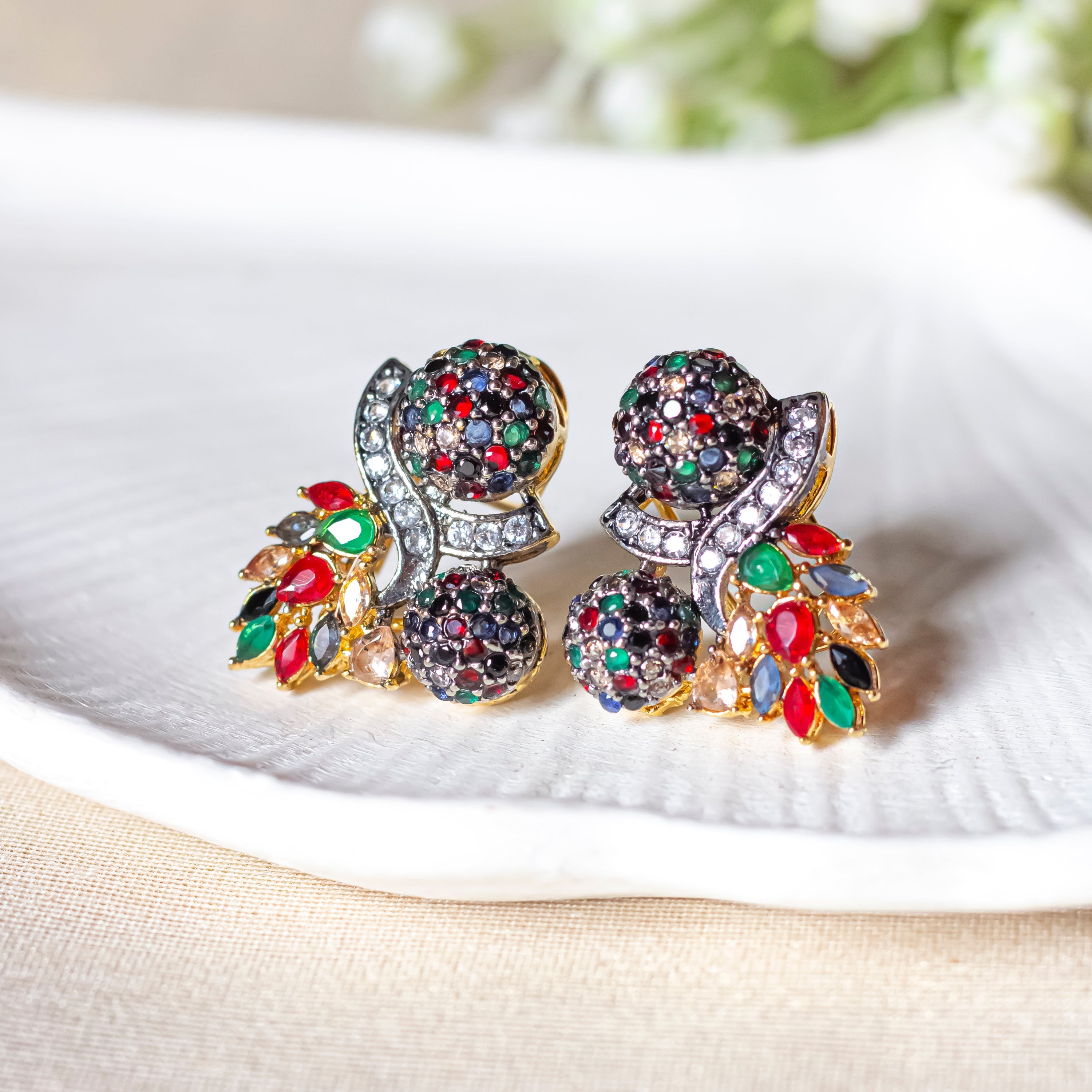 By La Lueur | ER-117 | Gulwara Earrings - Multi
