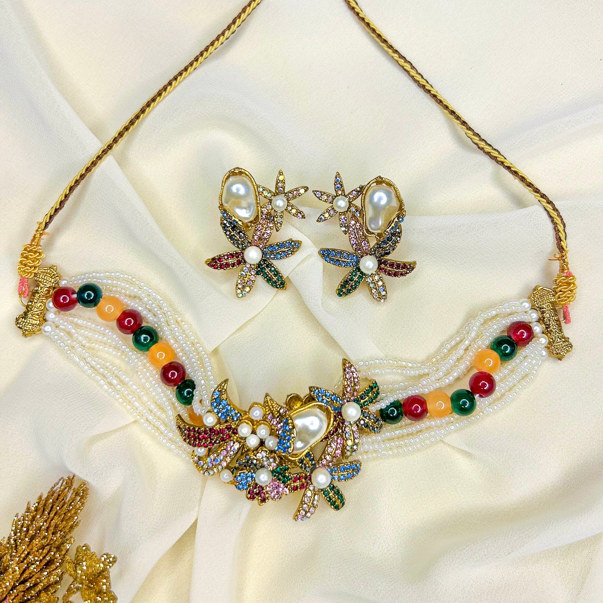 By La Lueur | CS-69 | Gul-e-Raaz Chocker Set