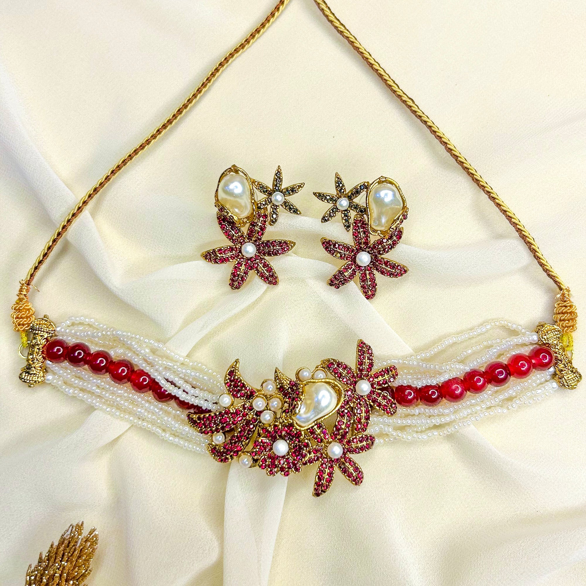 By La Lueur | CS-69 | Gul-e-Raaz Chocker Set