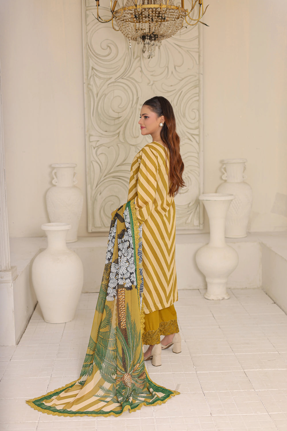 M/Basics by Maria B | AZ-MB-08-A | Summer Stitched Suit