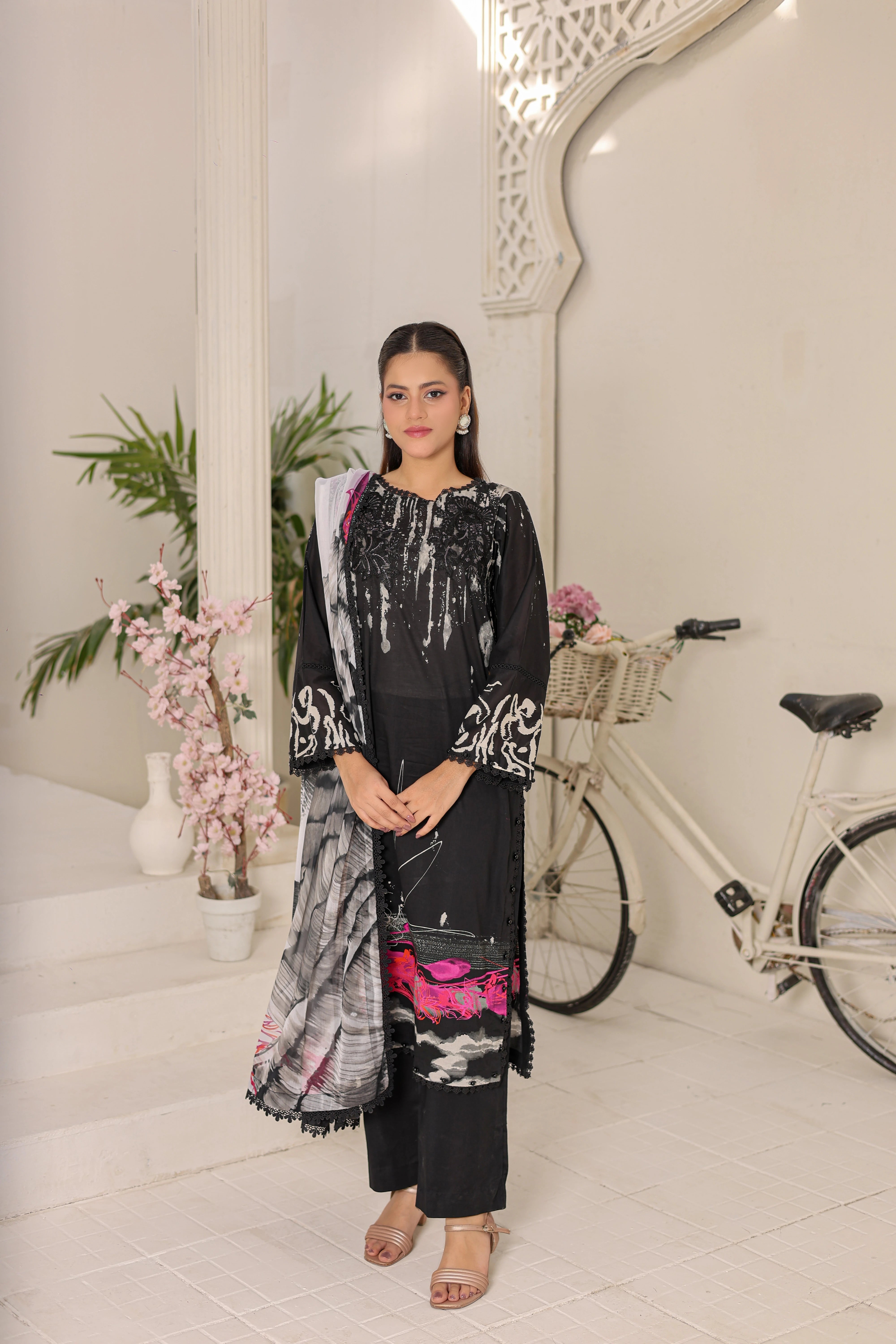 M/Basics by Maria B | AZ-MB-06-A | Summer Stitched Suit