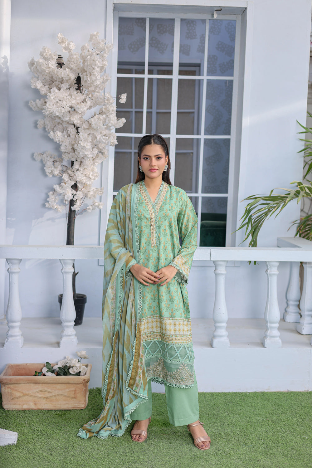 M/Basics by Maria B | AZ-MB-12-B | Summer Stitched Suit