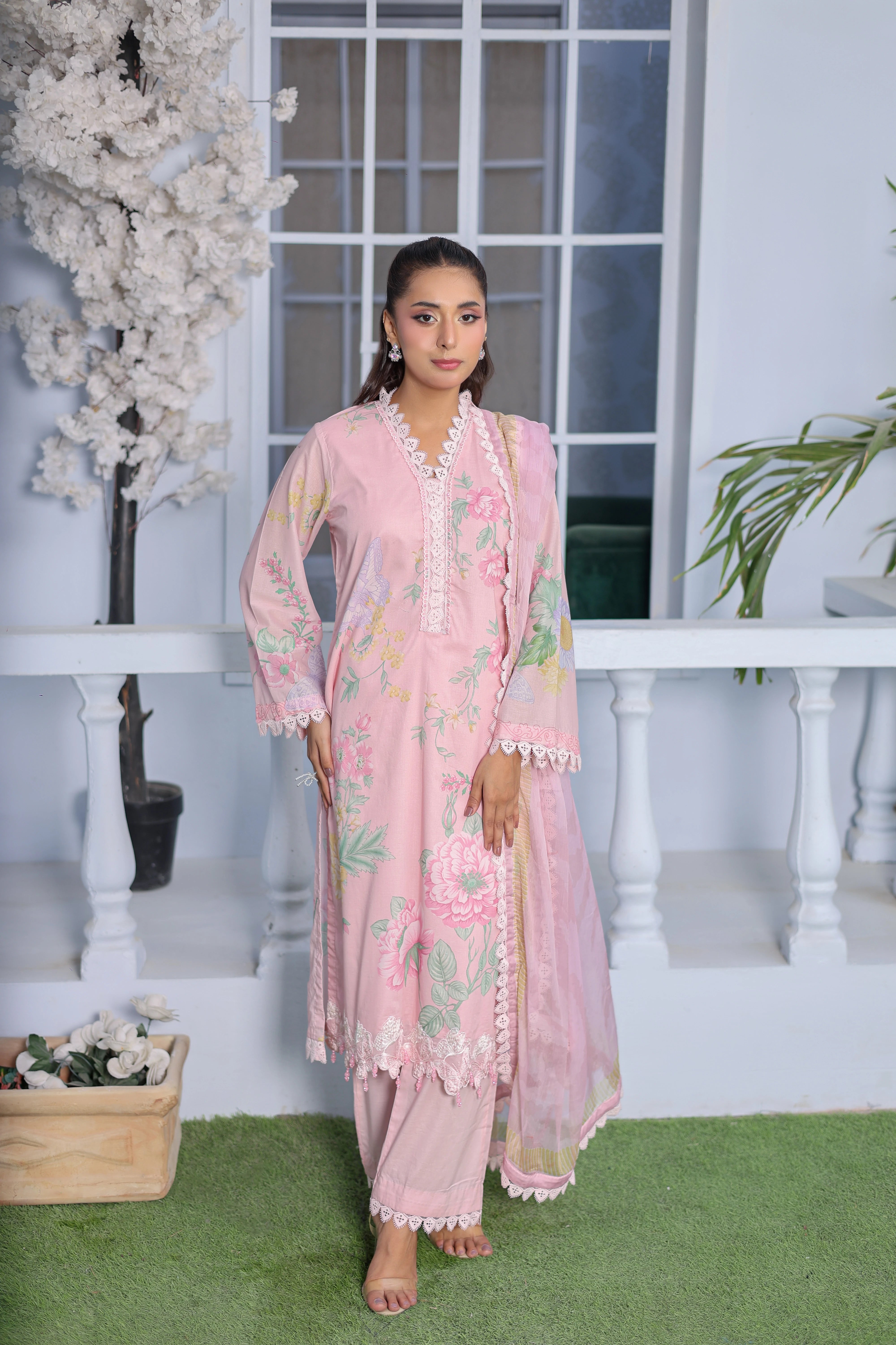 M/Basics by Maria B | AZ-MB-04-A | Summer Stitched Suit
