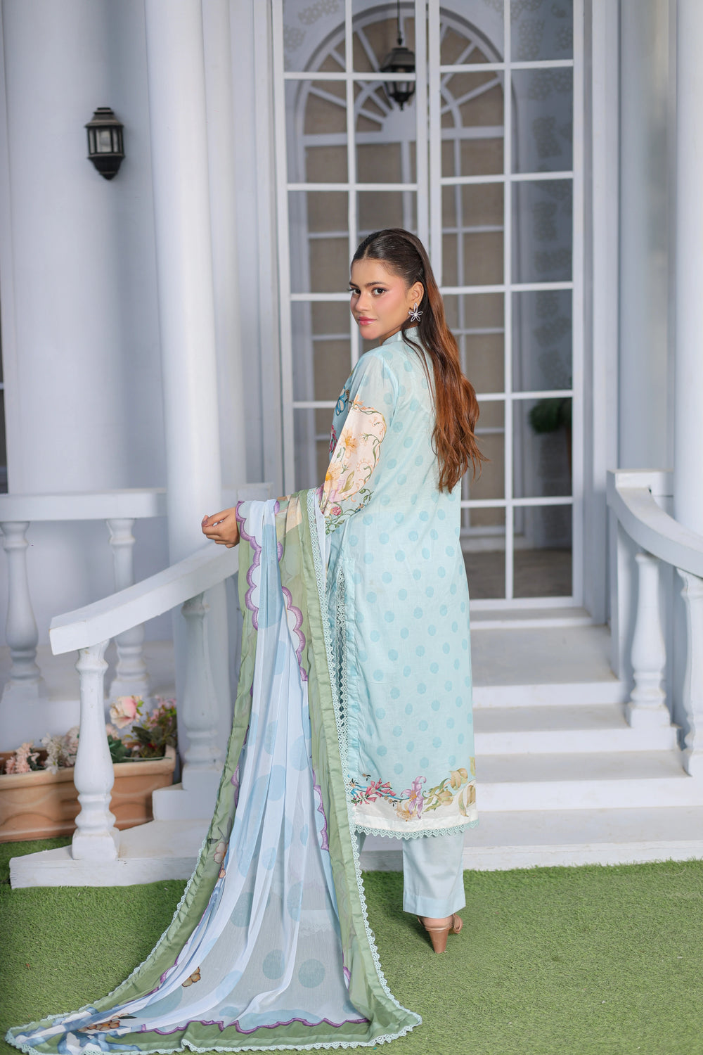 M/Basics by Maria B | AZ-MB-05-A | Summer Stitched Suit