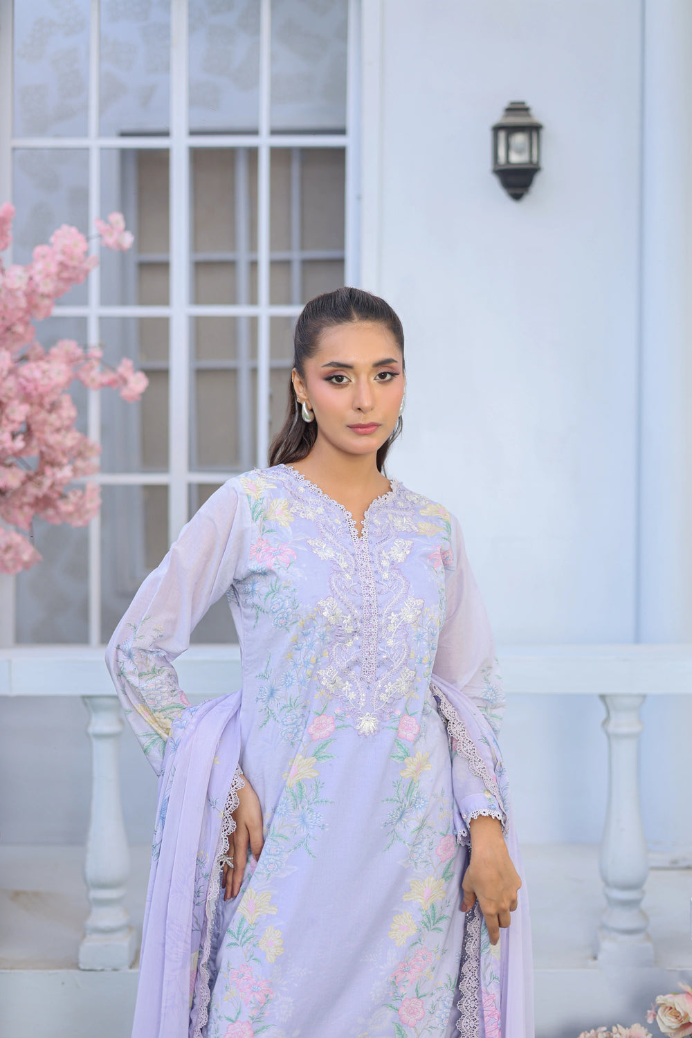 M/Basics by Maria B | AZ-MB-11-B | Summer Stitched Suit