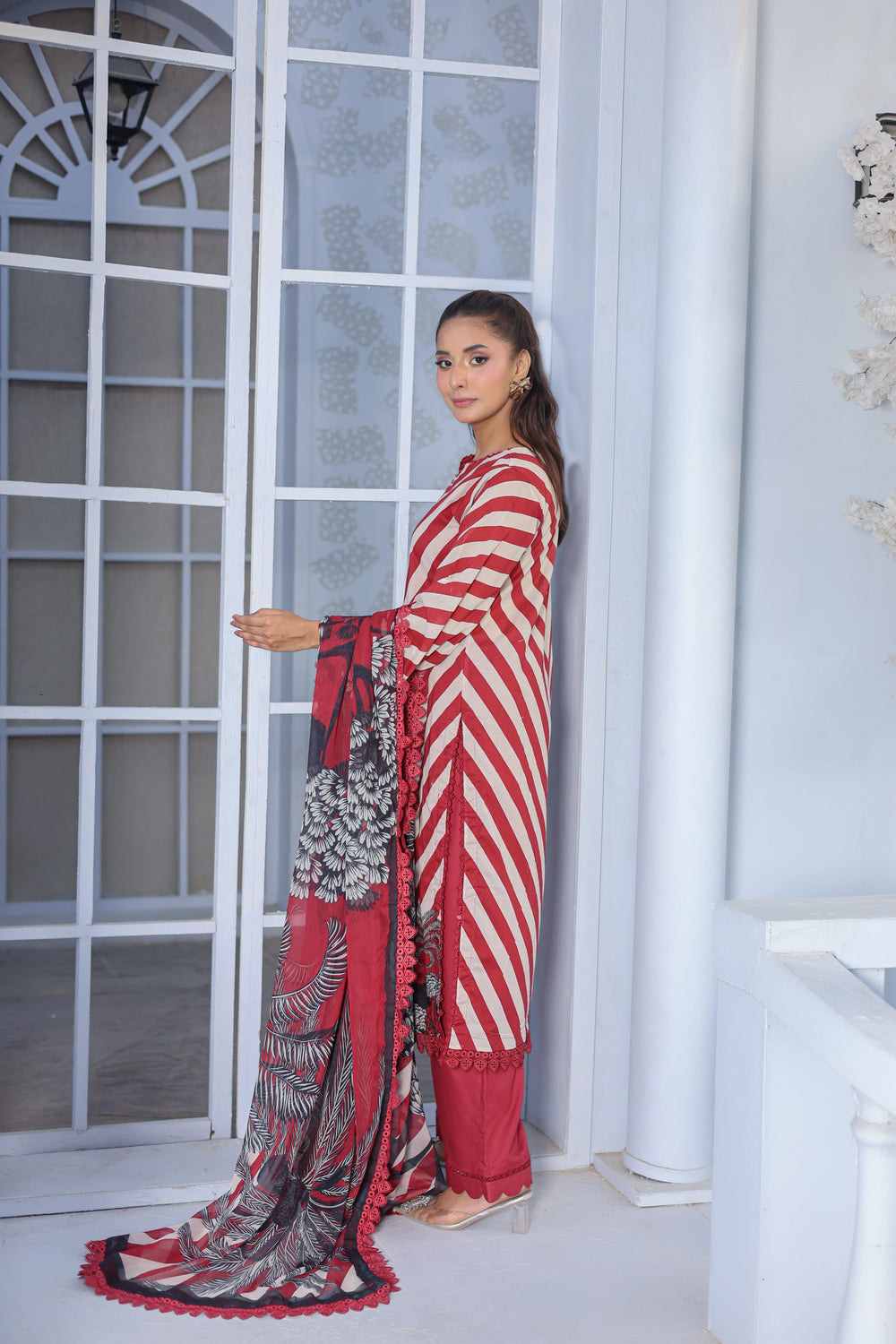 M/Basics by Maria B | AZ-MB-08-B | Summer Stitched Suit