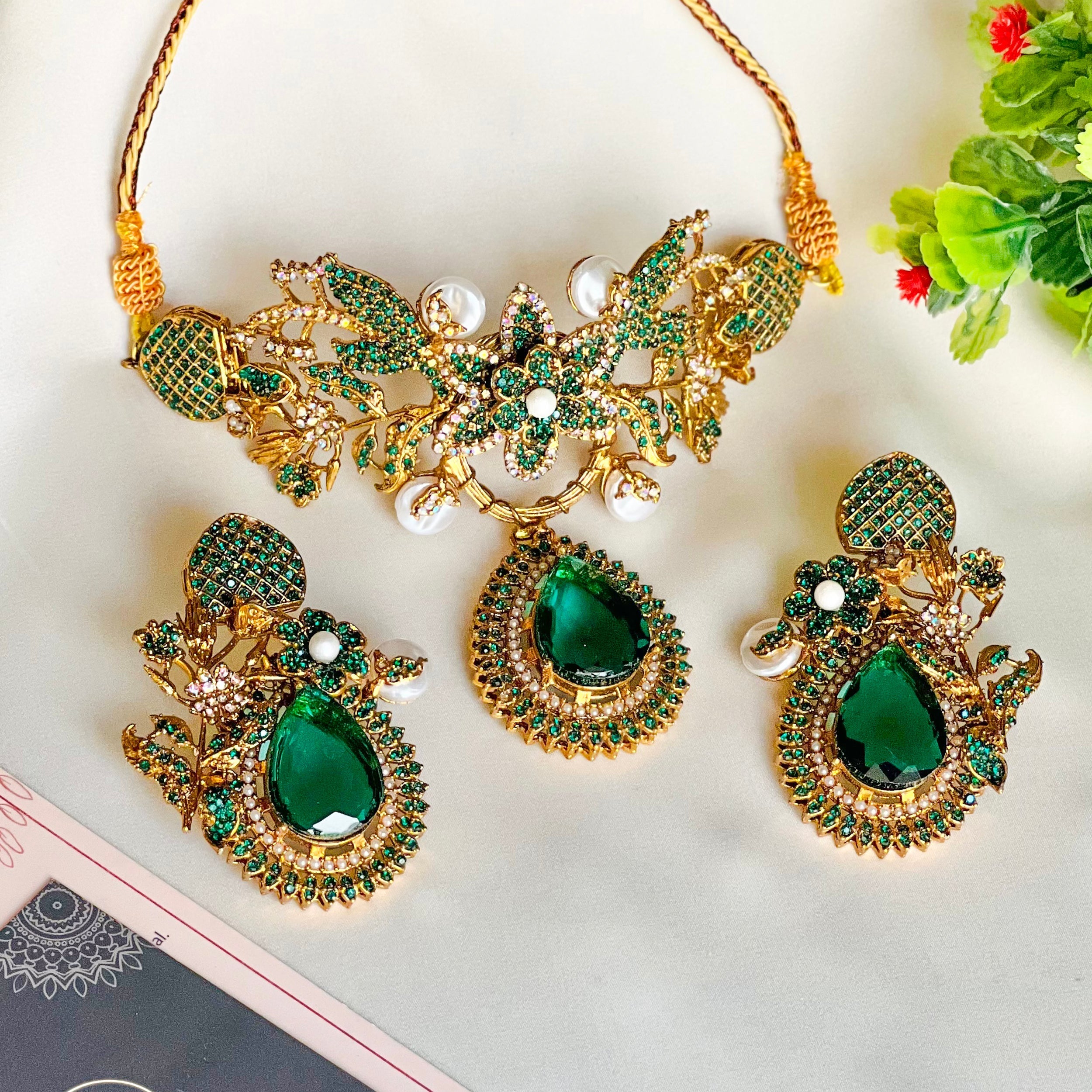 By La Lueur | CS-68 | Naqsh-e-Noor Choker Set
