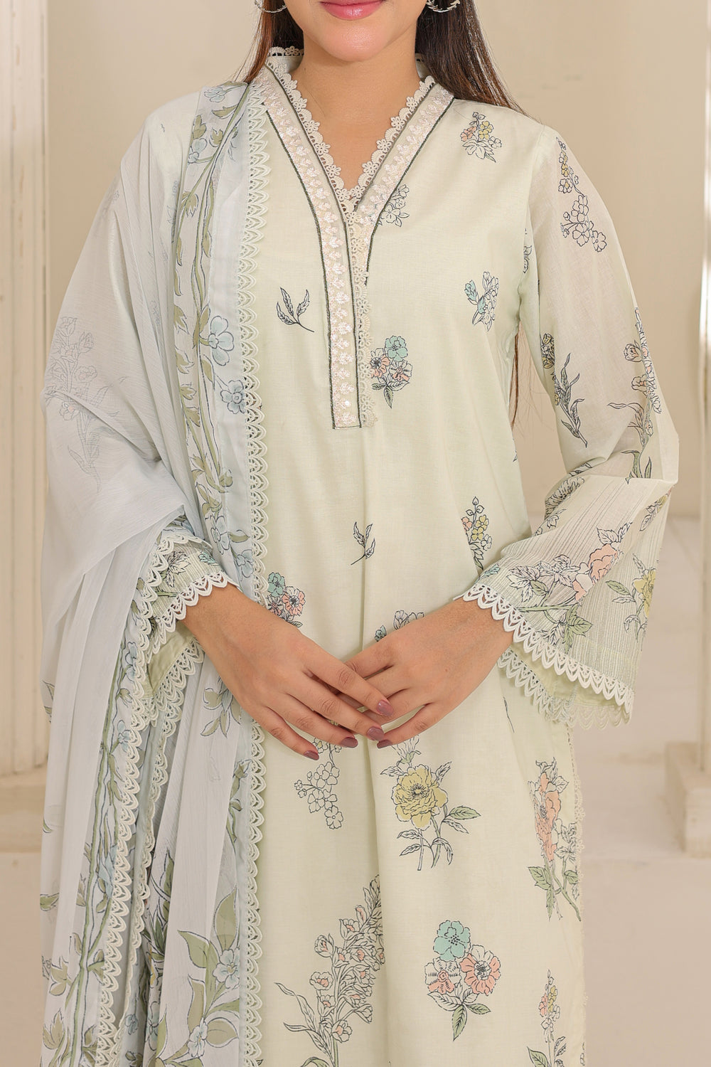 M/Basics by Maria B | AZ-MB-02-A | Summer Stitched Suit