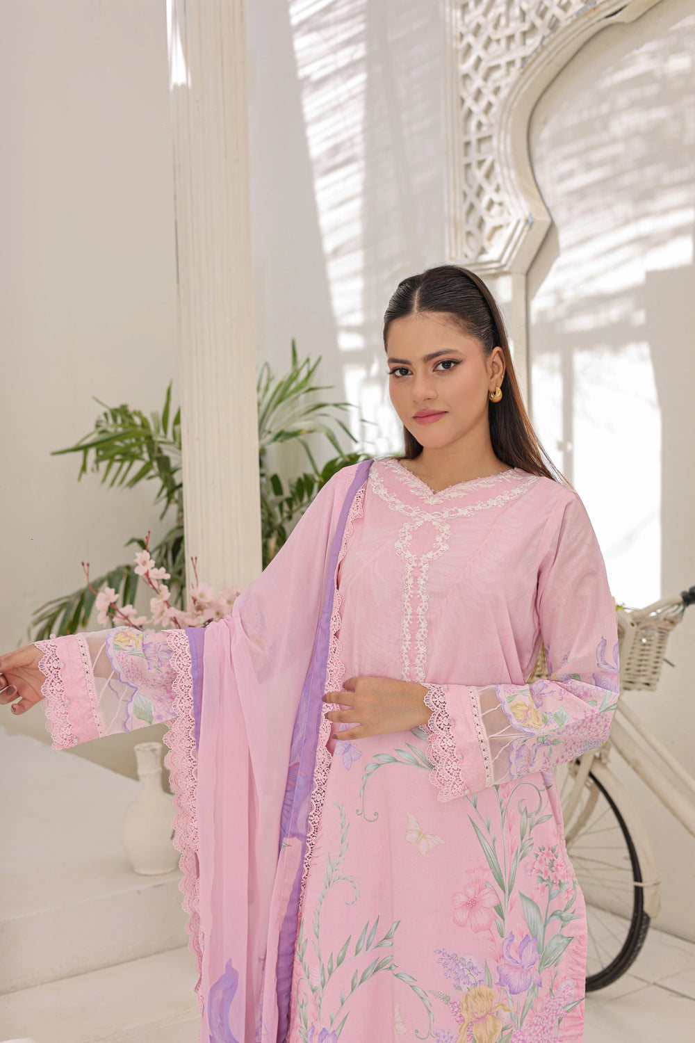M/Basics by Maria B | AZ-MB-10-B | Summer Stitched Suit
