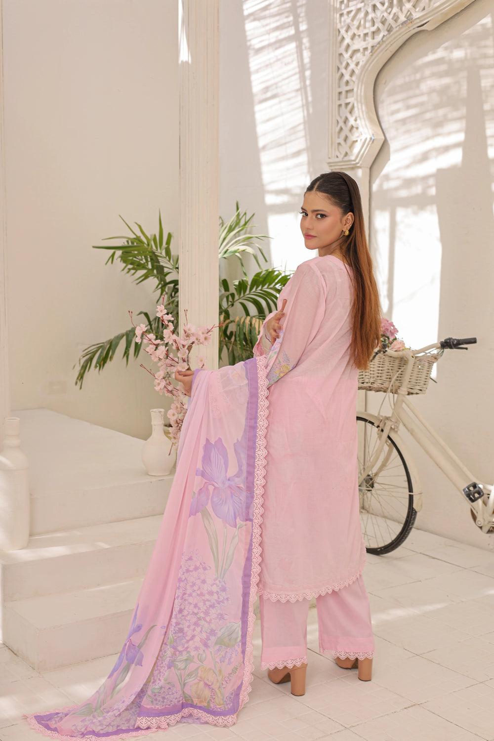 M/Basics by Maria B | AZ-MB-10-B | Summer Stitched Suit