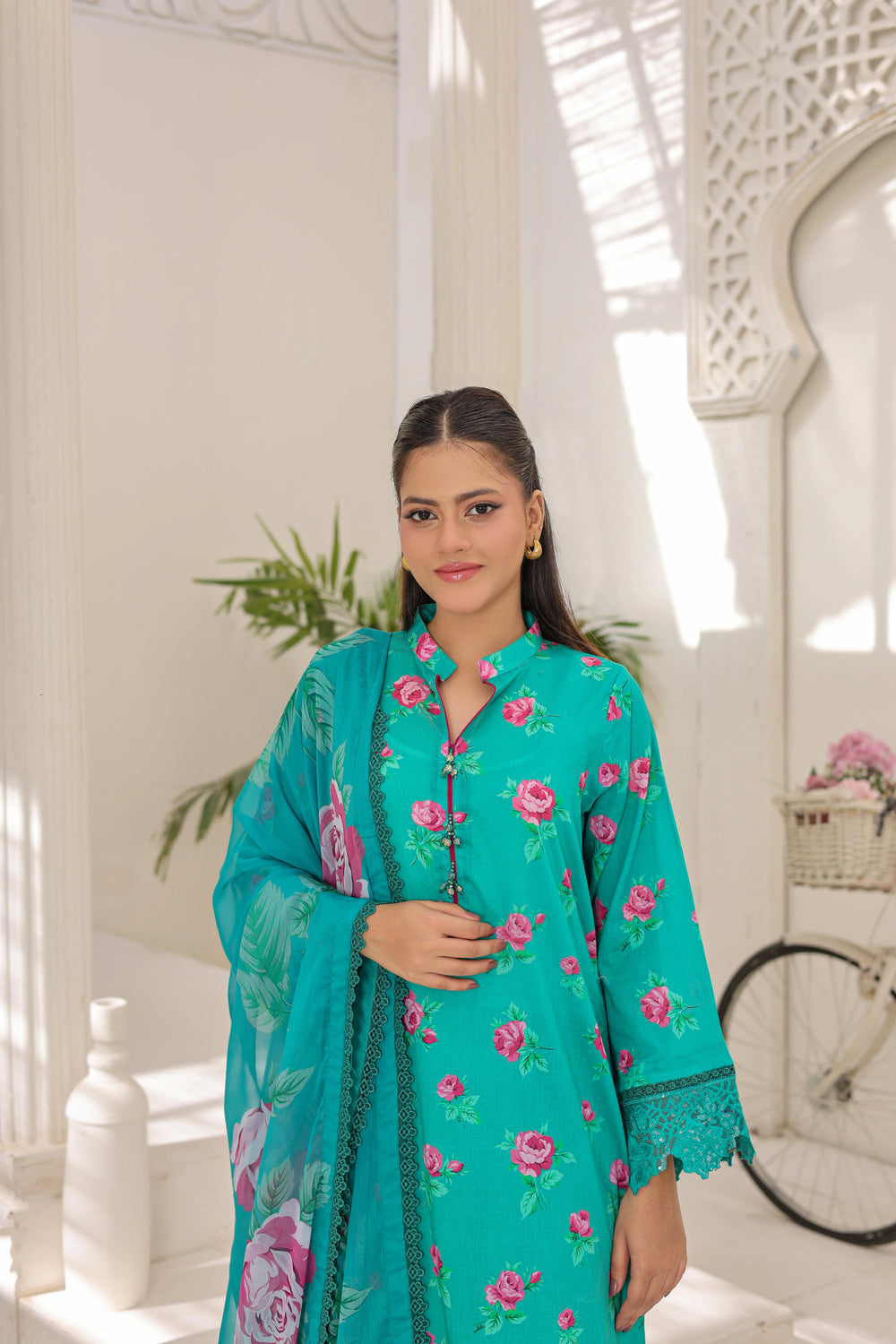 M/Basics by Maria B | AZ-MB-09-A | Summer Stitched Suit
