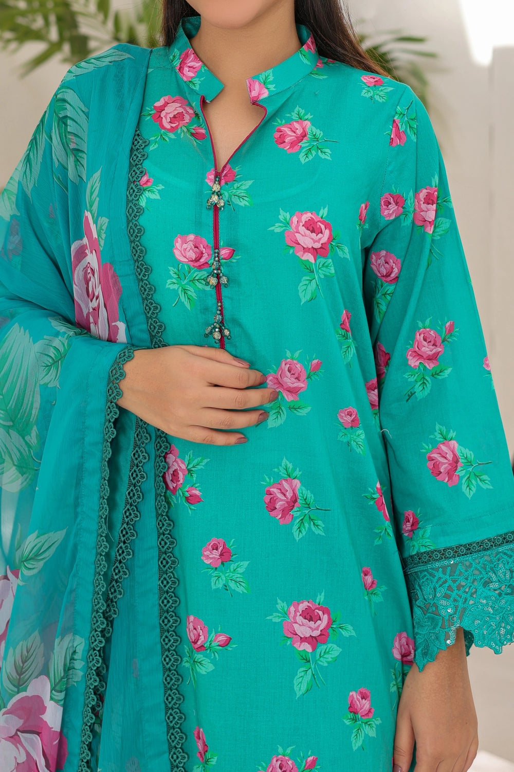 M/Basics by Maria B | AZ-MB-09-A | Summer Stitched Suit