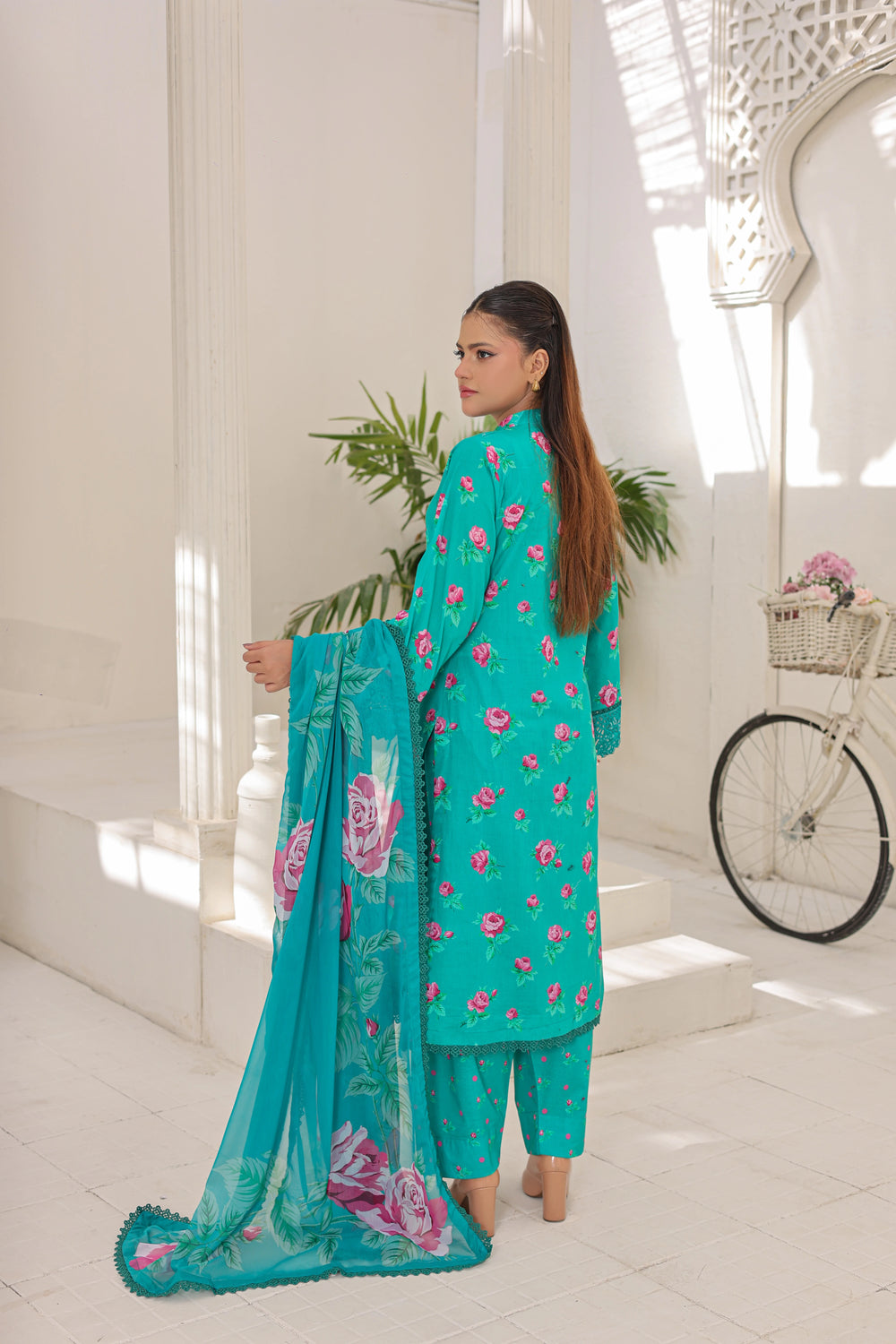 M/Basics by Maria B | AZ-MB-09-A | Summer Stitched Suit