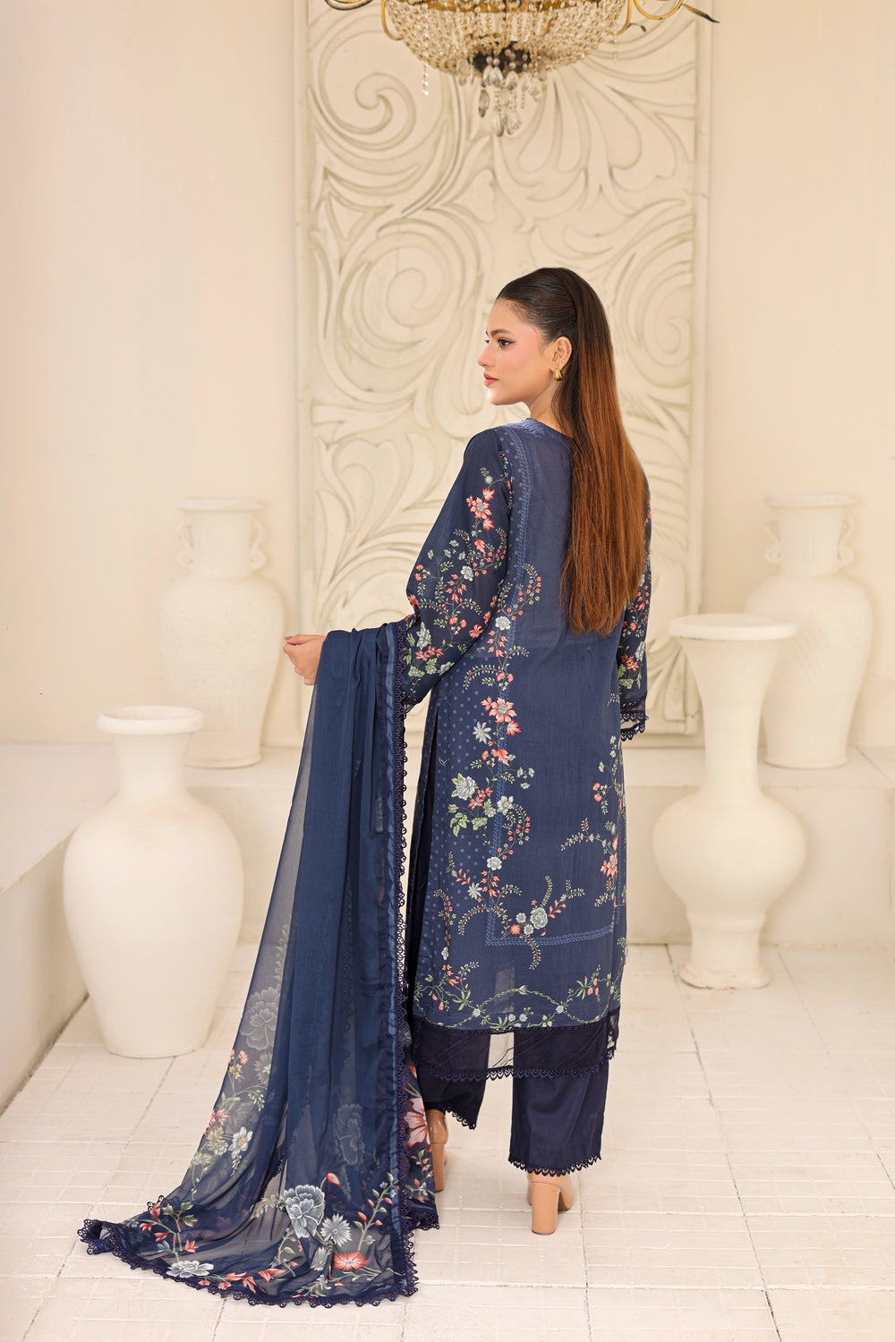 M/Basics by Maria B | AZ-MB-07-B | Summer Stitched Suit