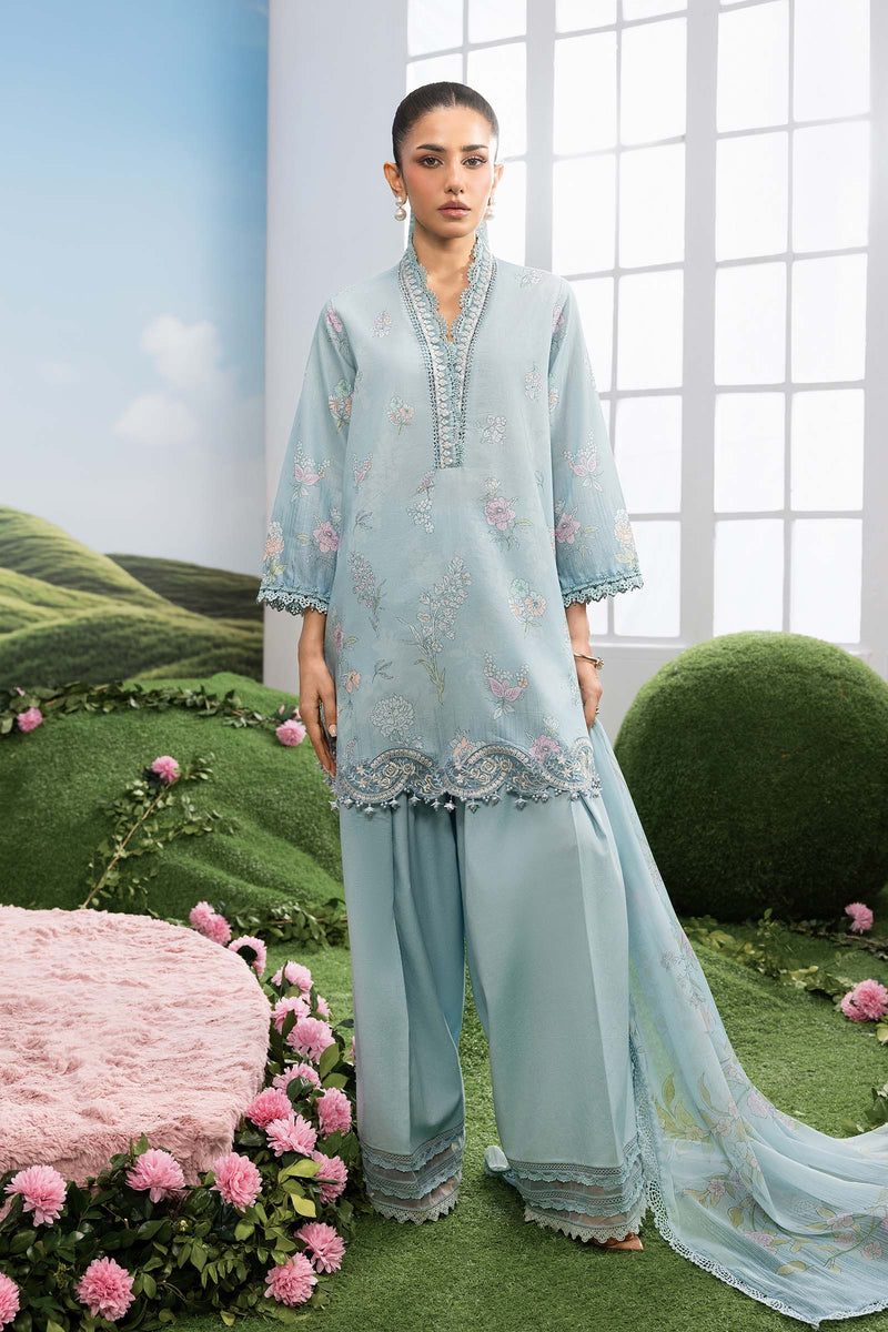M/Basics by Maria B | AZ-MB-02-B | Summer Stitched Suit