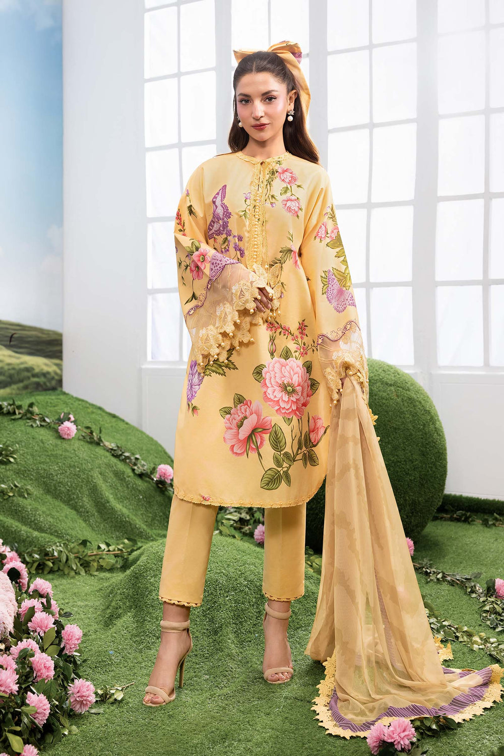 M/Basics by Maria B | AZ-MB-04-B | Summer Stitched Suit