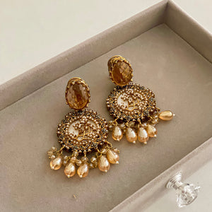 By La Lueur | ER-63 | Norah Earrings - Champagne