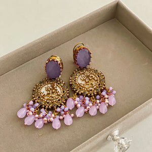 By La Lueur | ER-63 | Norah Earrings - Plum Purple