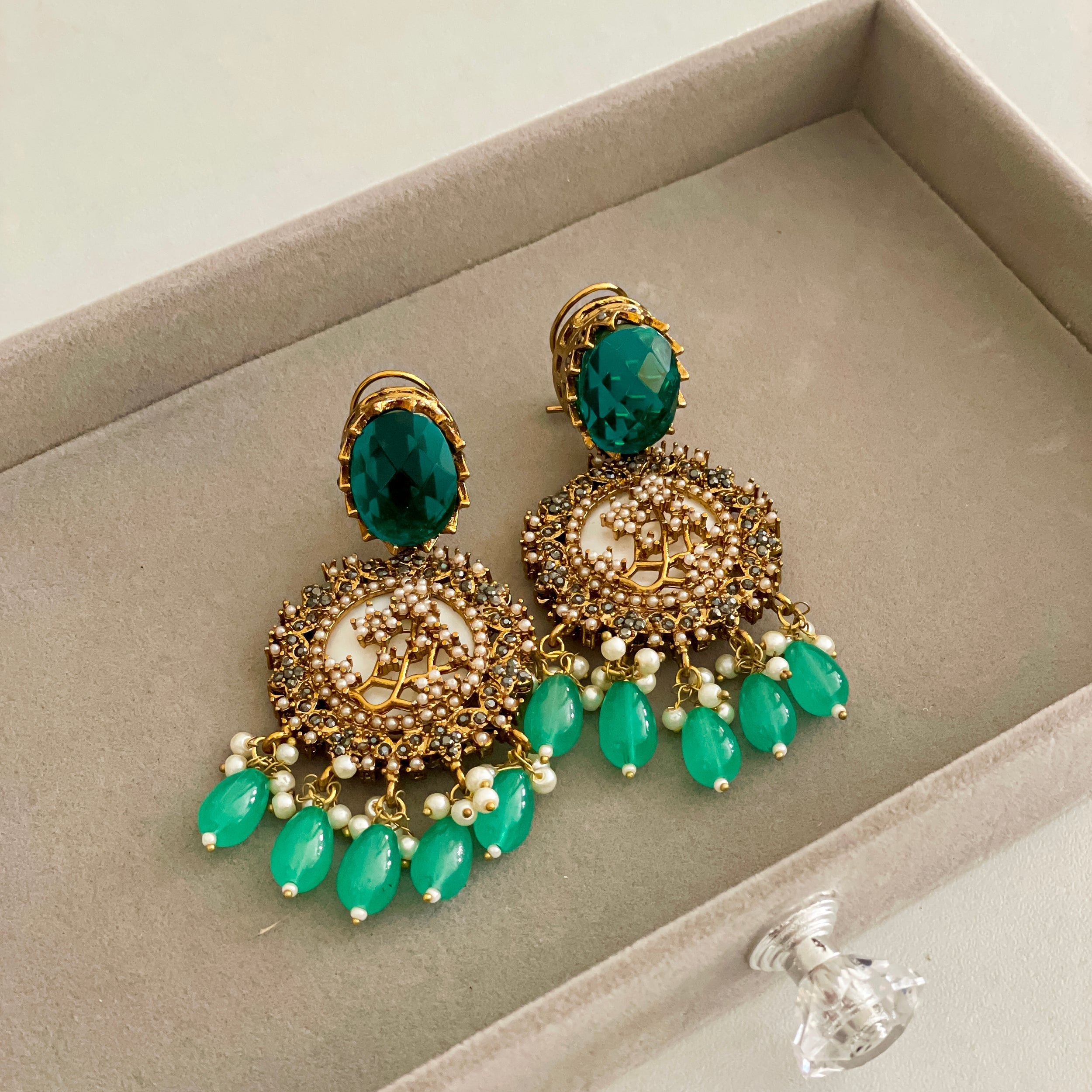 By La Lueur | ER-63 | Norah Earrings - Seafoam