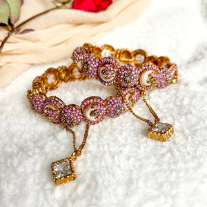 By La Lueur | BN-60 | Rabt Bangles - Plum Purple