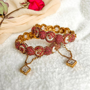 By La Lueur | BN-60 | Rabt Bangles - Ruby