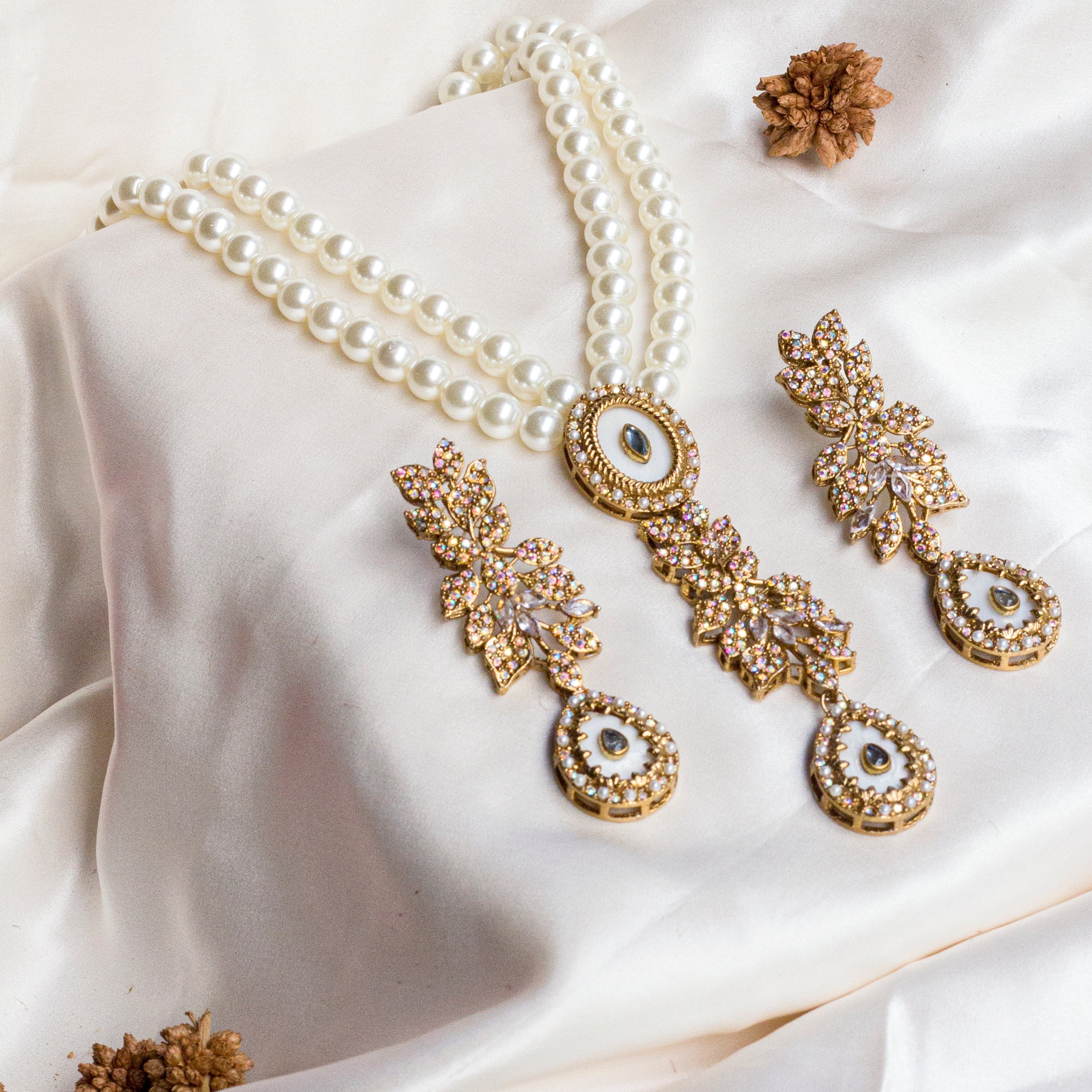 By La Lueur | S-58 | Zenara Necklace Mala - Crystal