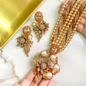 By La Lueur | S-67 | Sahira Mala Set - Champagne